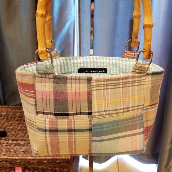 Tailor New York Handbags - Tailor NY madras mini purse